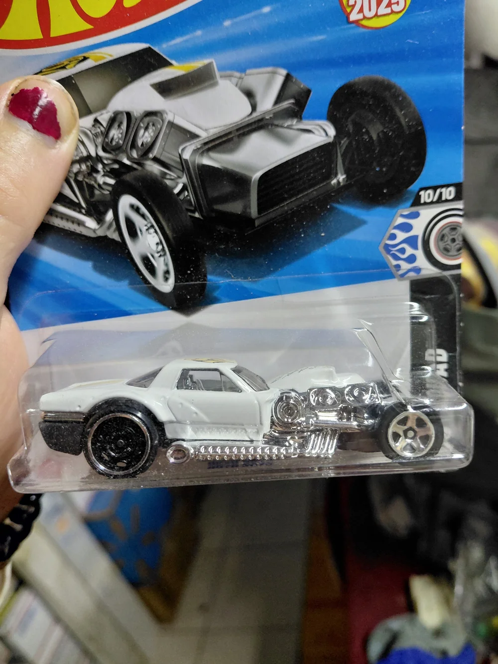 white Hot Wheels Hoto Roto (158/250) from the 2025 HW Rod Squad (10/10) series.